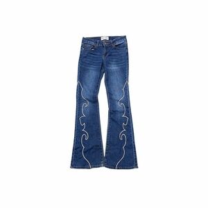GOGO Jeans Y2K Low Rise Embroidered Flare Jeans Size 1/25